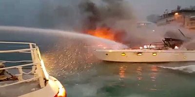 #İstanbul #Bebek #yangın #tekne