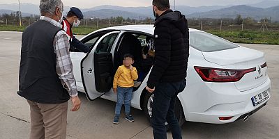 İki çocuğu ile seyahat eden sürücüye 784 lira ceza