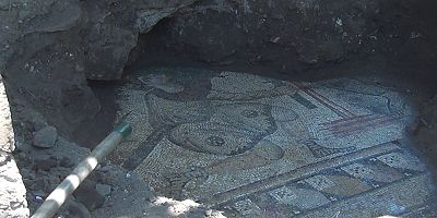 Kaçak kazı sırasında tarihi mozaikler ortaya çıktı