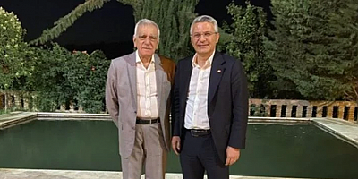 CHP kurmayı Oğuz Kaan Salıcı Mardin'de Ahmet Türk'le görüştü