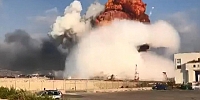 Beyrut'taki dev patlama dalgası kamerada